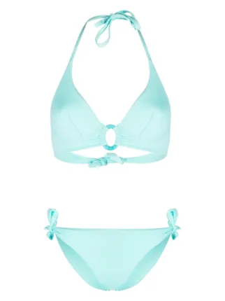 Fisico Logo Patch Stretch Bikini Farfetch