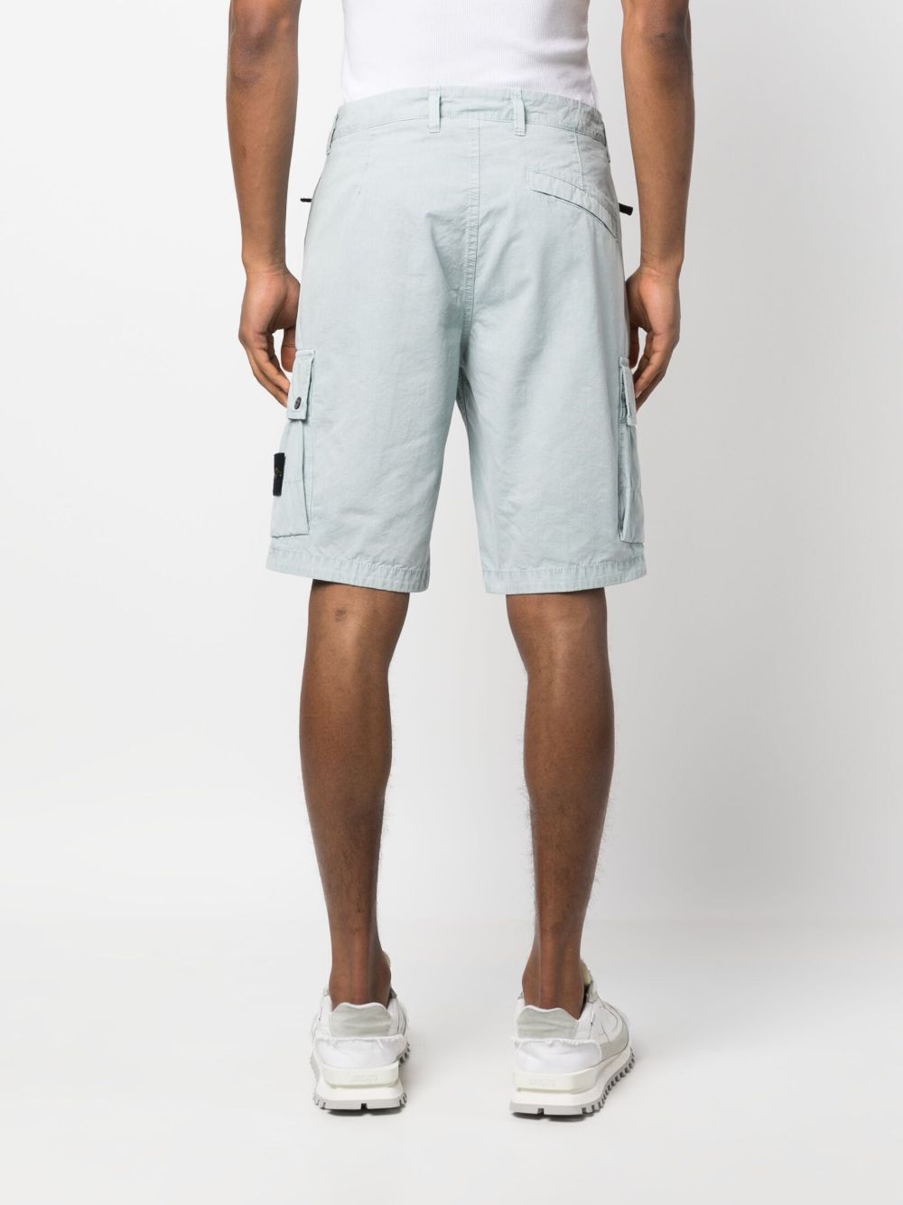 Stone Island Bermudas Con Tiro Medio Farfetch