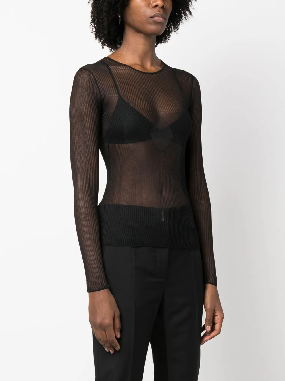 TOM FORD Semi Sheer Silk Top Farfetch