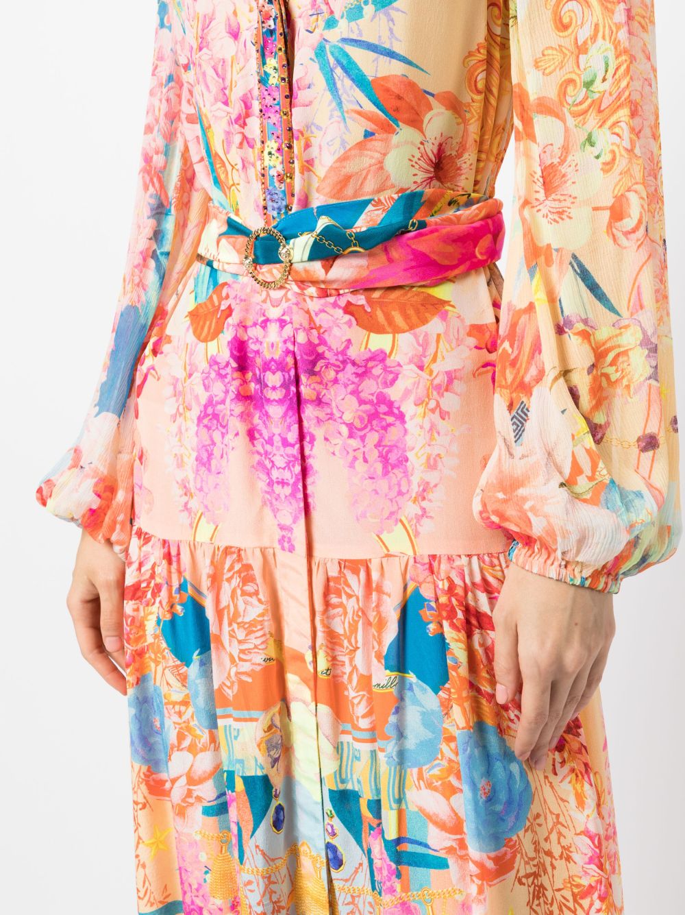 Camilla Floral Print Belted Maxi Dress Farfetch