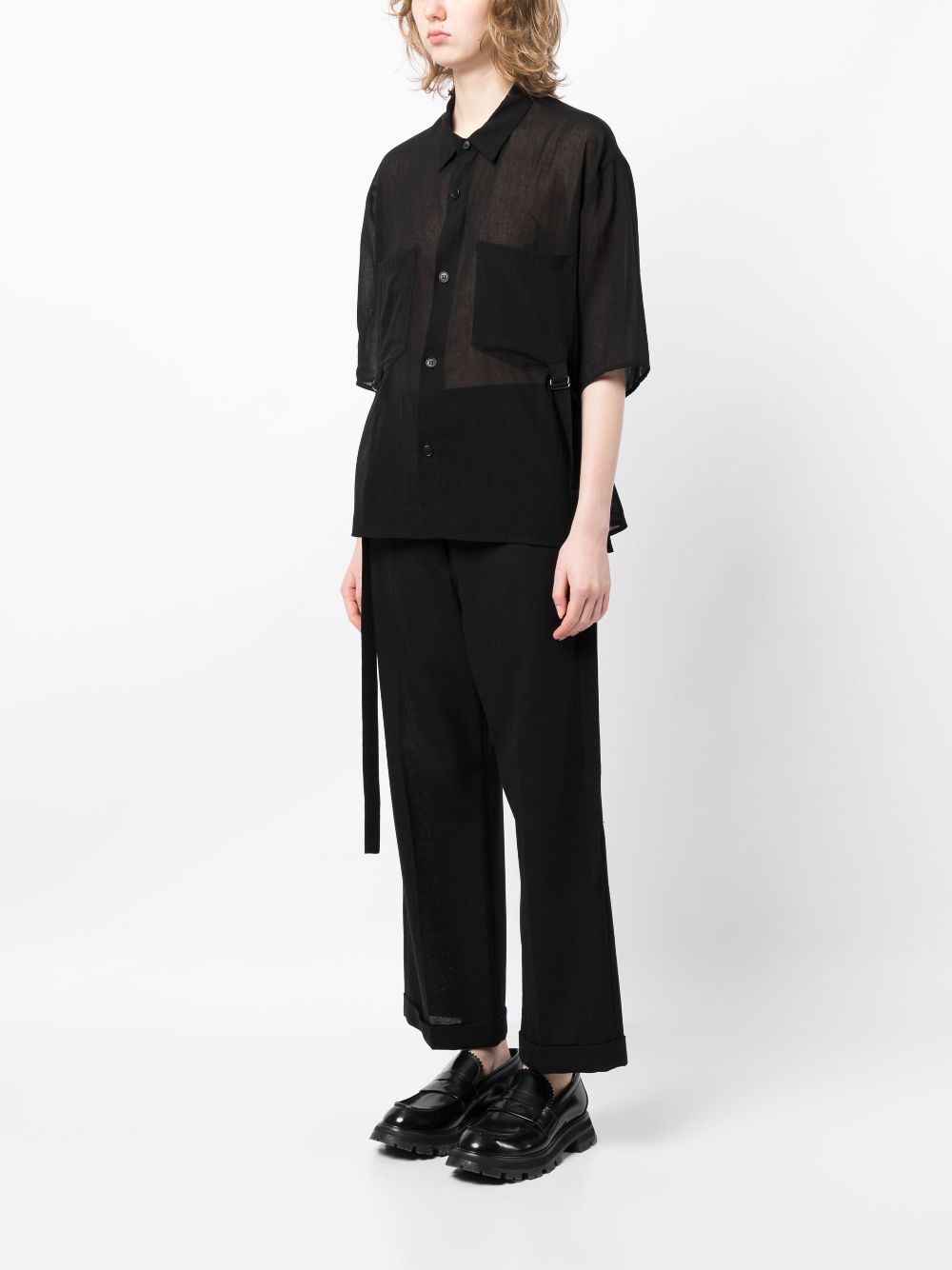 Yohji Yamamoto Graphic Print Semi Sheer Shirt Farfetch