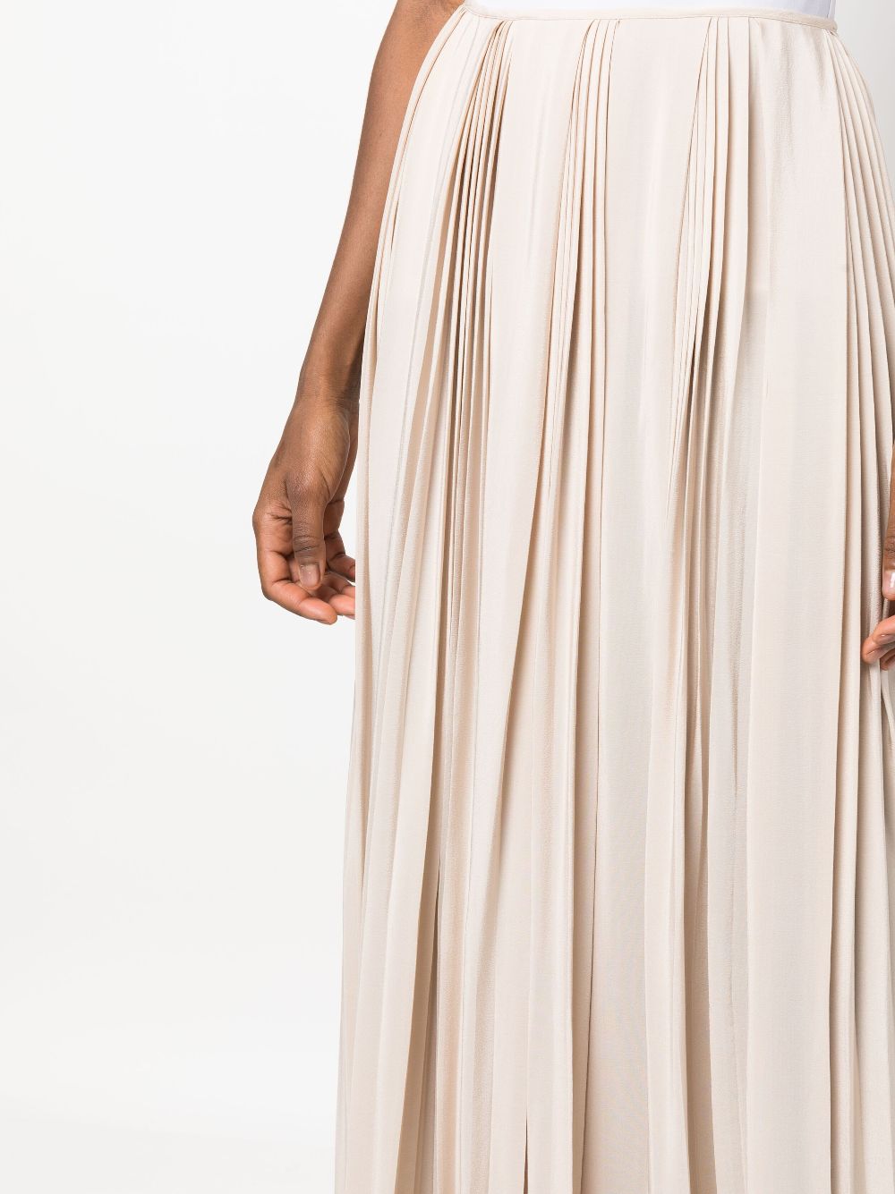 Kiton Pleated Silk Maxi Skirt Farfetch