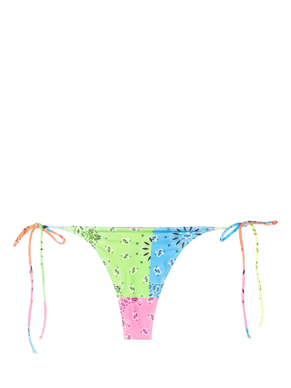 Mc Saint Barth Paisley Print Bikini Bottoms Farfetch