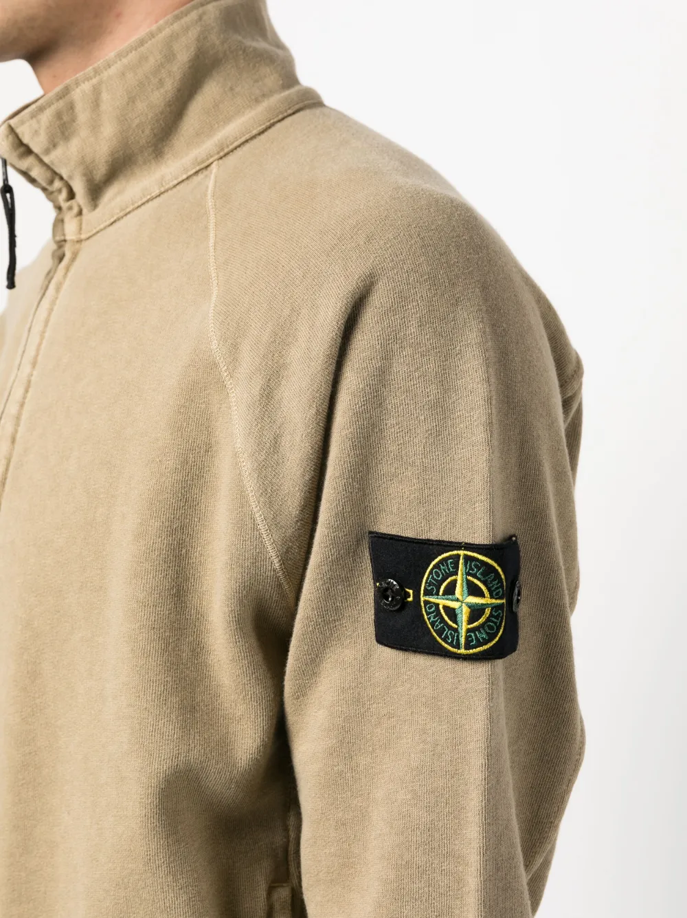 Stone Island Sweatshirtjacke Mit Kompass Patch Farfetch