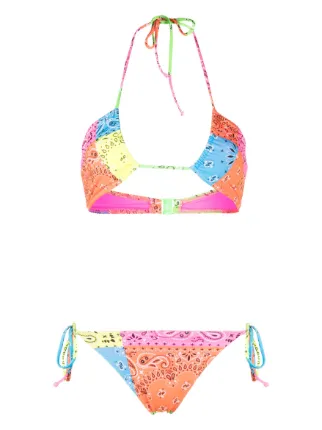 Mc Saint Barth Paisley Print Bikini Set Farfetch