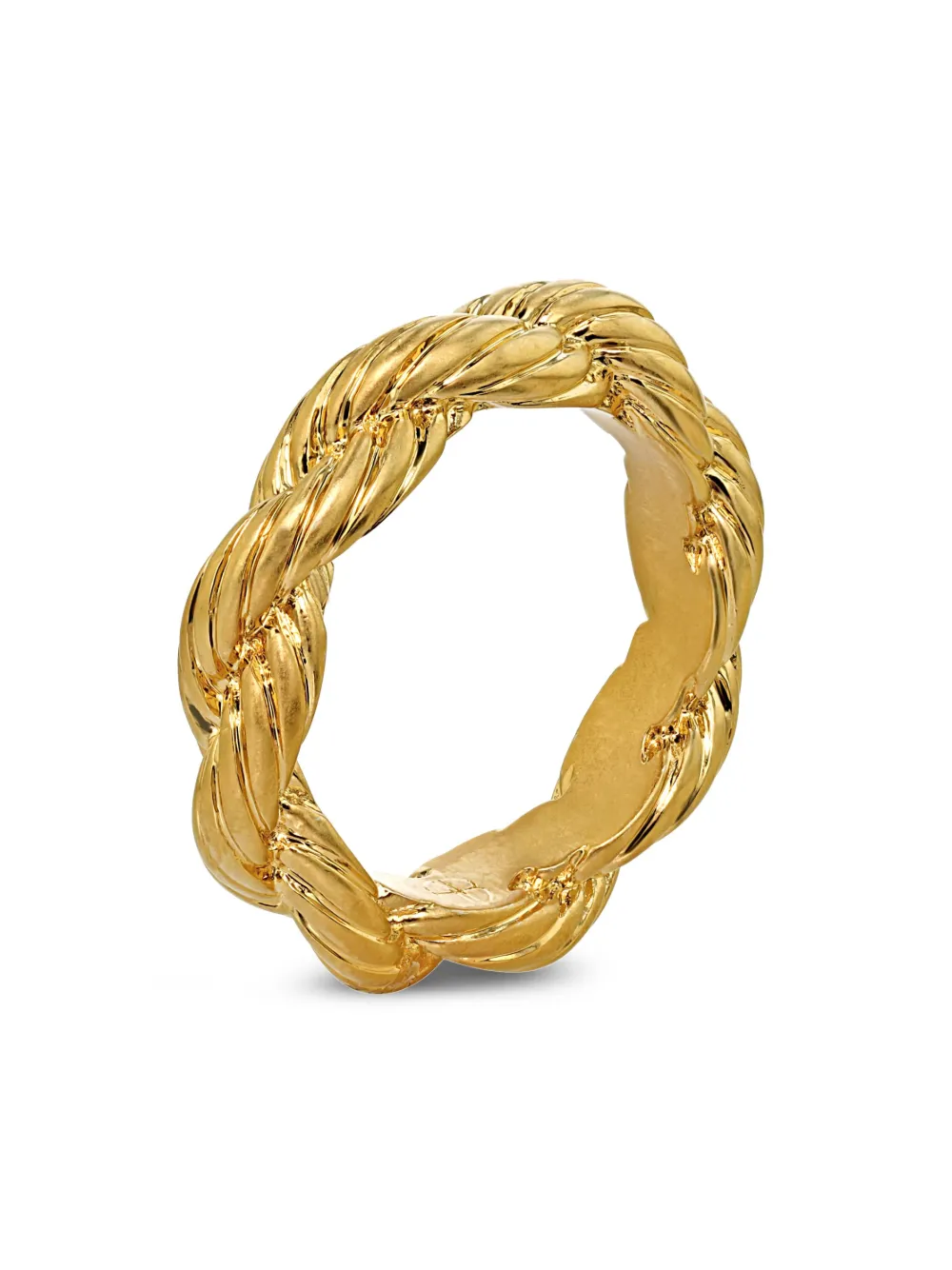 Anine Bing Anillo Twist Rope Ba Ado En Oro Farfetch