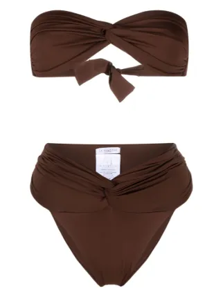 La Reveche Twist Detail Bikini Set Farfetch