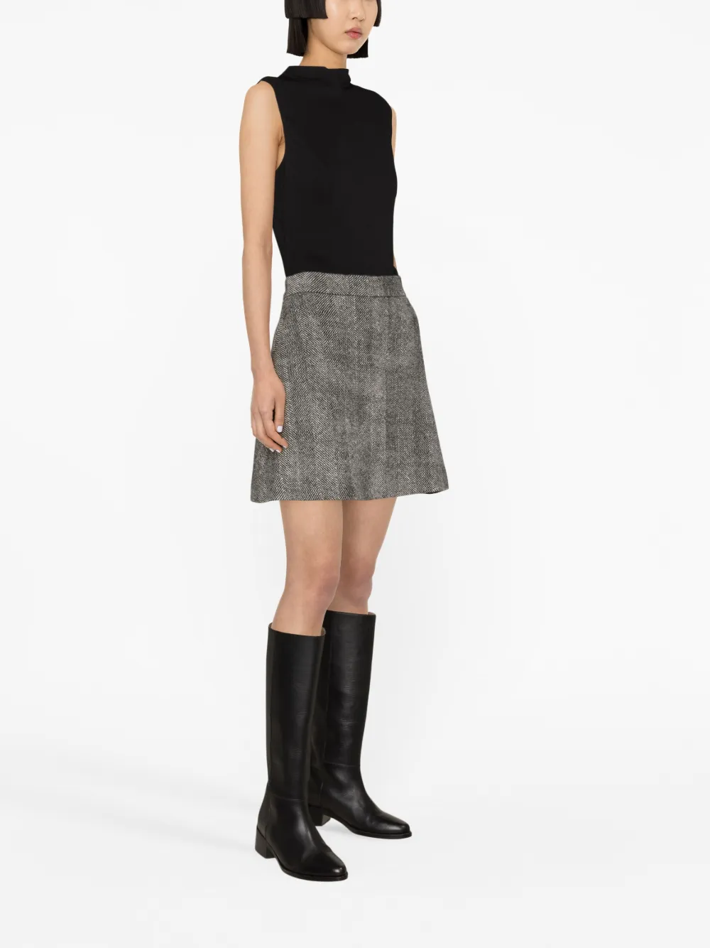 Fabiana Filippi Herringbone A Line Miniskirt Farfetch