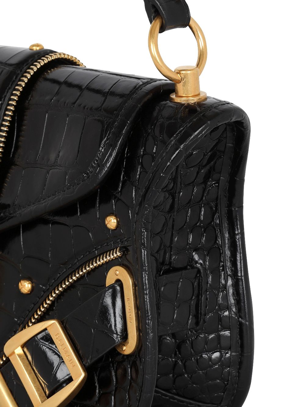 Balmain Logo Plaque Shoulder Bag Black FARFETCH