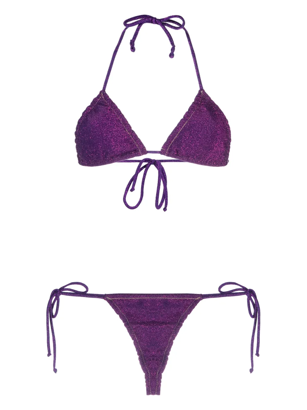 Reina Olga Concetta Seersucker Weave Bikini Farfetch