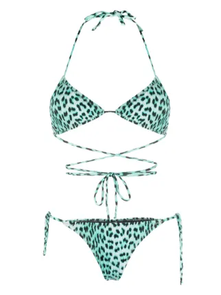 Reina Olga Miami Leopard Print Bikini Set Farfetch