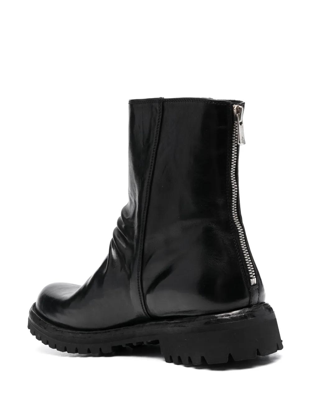 Officine Creative Ikonic Zip Up Leather Boots Black Farfetch Tr