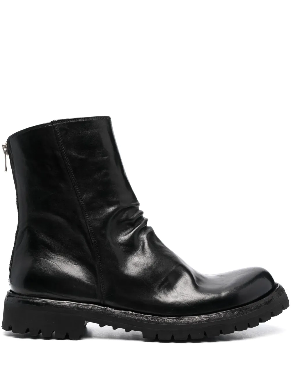 Officine Creative Ikonic Zip Up Leather Boots Black Farfetch