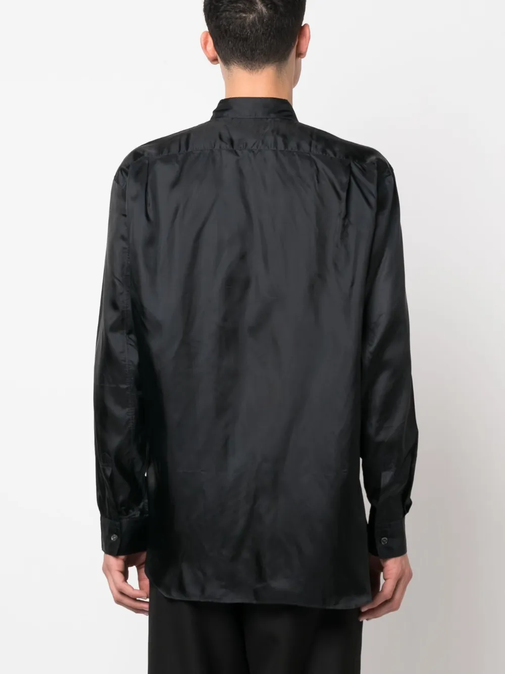 Comme Des Gar Ons Shirt Button Up Satin Shirt Farfetch