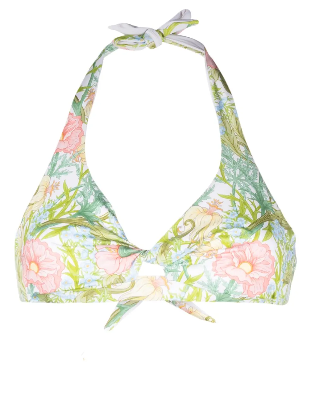 MC2 Saint Barth Floral Print Halterneck Bikini Top Farfetch