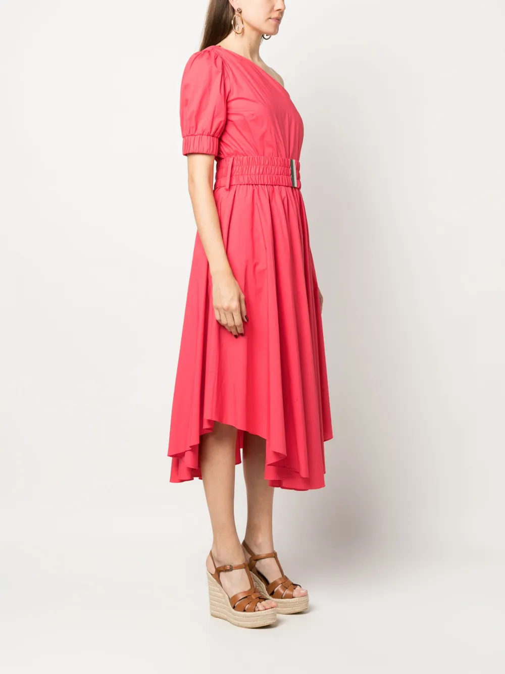 Michael Michael Kors Vestido Midi Con Dise O Asim Trico Y Hombro