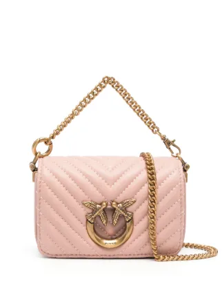 PINKO Love Birds Quilted Leather Mini Bag Farfetch