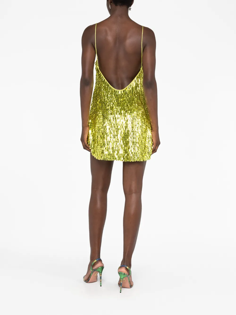 Retrofete Nara Sequin Embellished Minidress Green FARFETCH