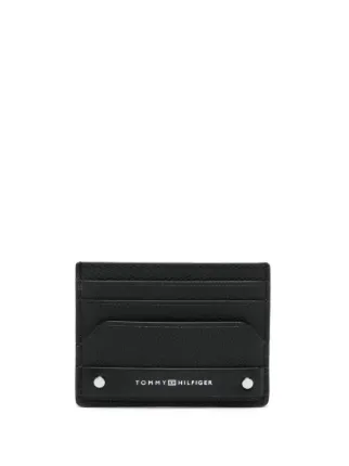 Tommy Hilfiger Logo Stamp Pebbled Leather Cardholder Farfetch