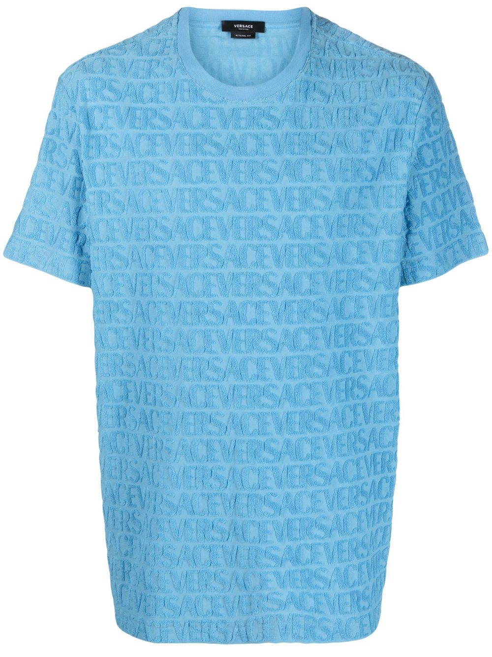 Versace Allover Logo Embossed Towel T Shirt Farfetch