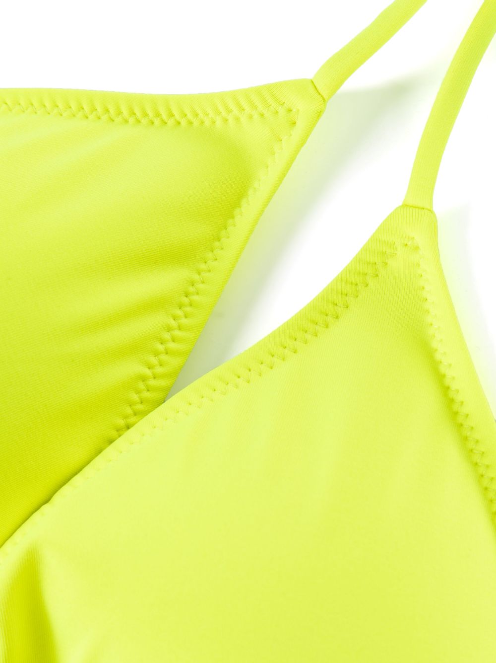 Mc Saint Barth Leah Triangle Cup Bikini Top In Yellow Modesens