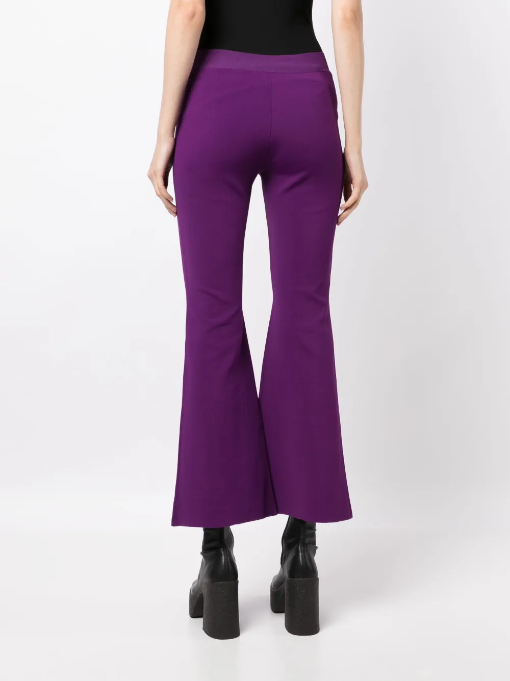 Stella Mccartney High Waist Knitted Flared Trousers Farfetch