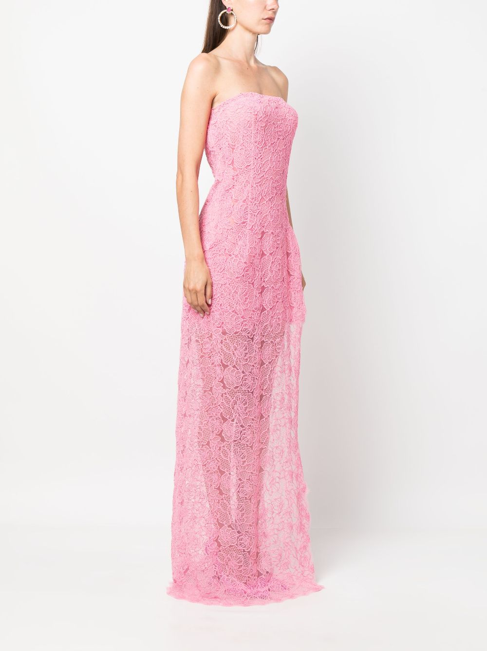 Ermanno Scervino Floral Lace Strapless Maxi Dress Farfetch