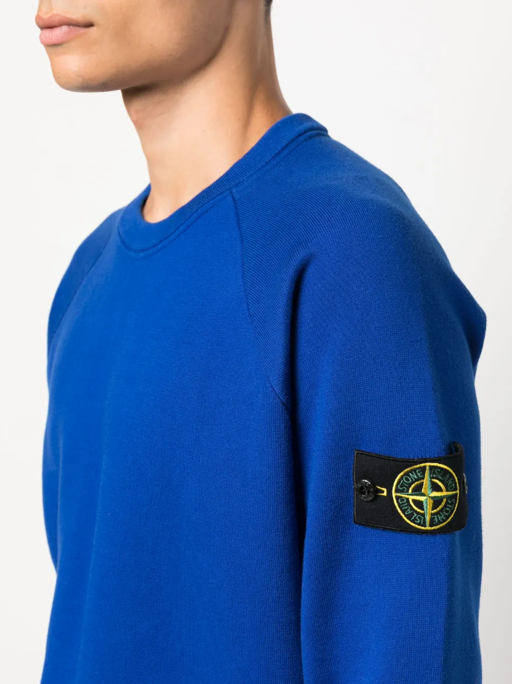 Stone Island Sweatshirt Mit Kompass Patch Farfetch