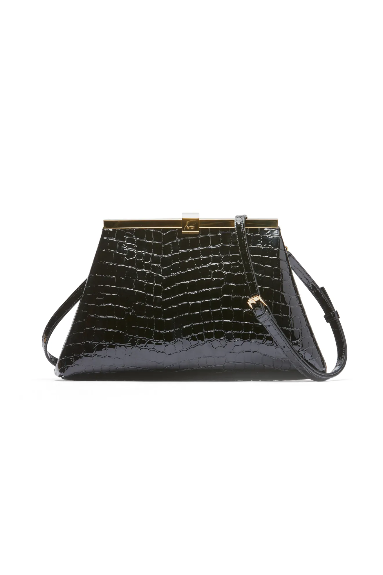 Puffy Jeanne Croc Effect Leather Shoulder Bag N Official Online