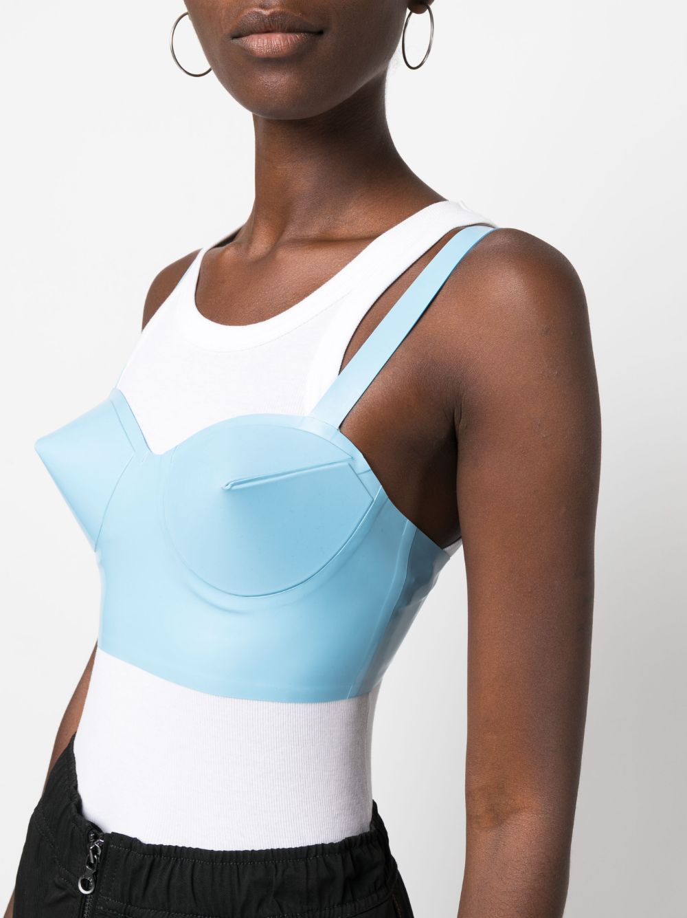 Maison Margiela Latex Balconette Bra Blue Farfetch