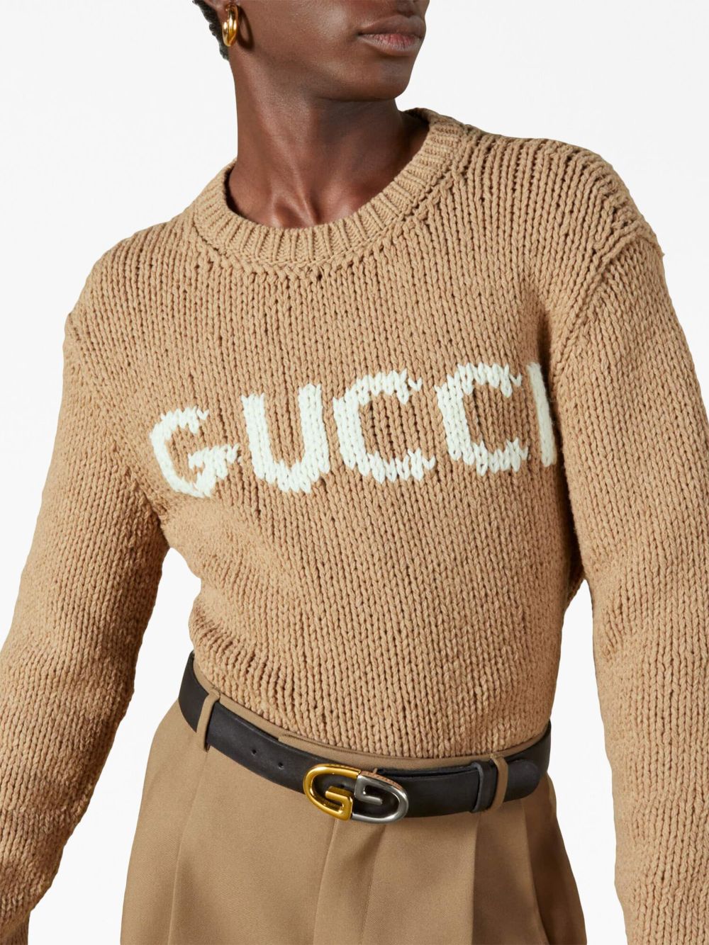 Gucci Pullover Mit Intarsien Logo Farfetch