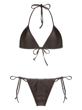 Andrea Bogosian Eclelia Triangle Shape Bikini Brown Farfetch Ao