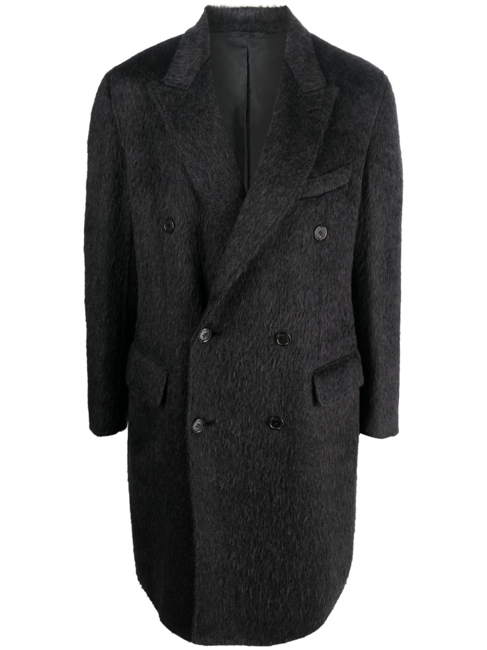 Brioni Double Breasted Wool Blend Coat Farfetch