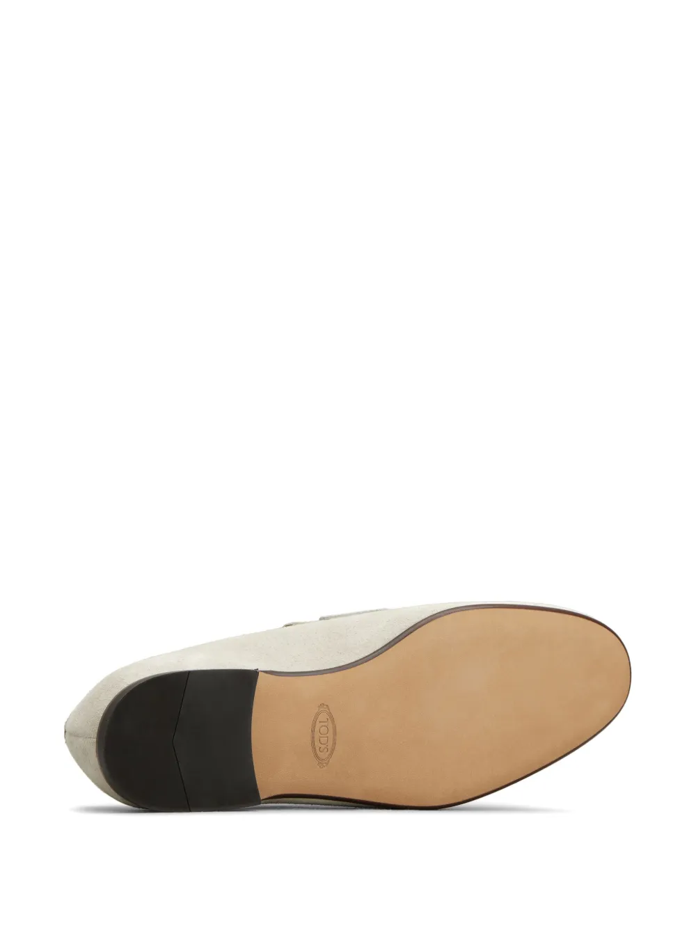 Tod S Logo Stamp Suede Loafers Neutrals FARFETCH