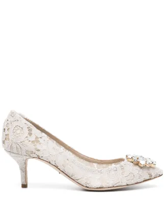 Dolce Gabbana Pre Owned Taormina Lace Pumps Farfetch