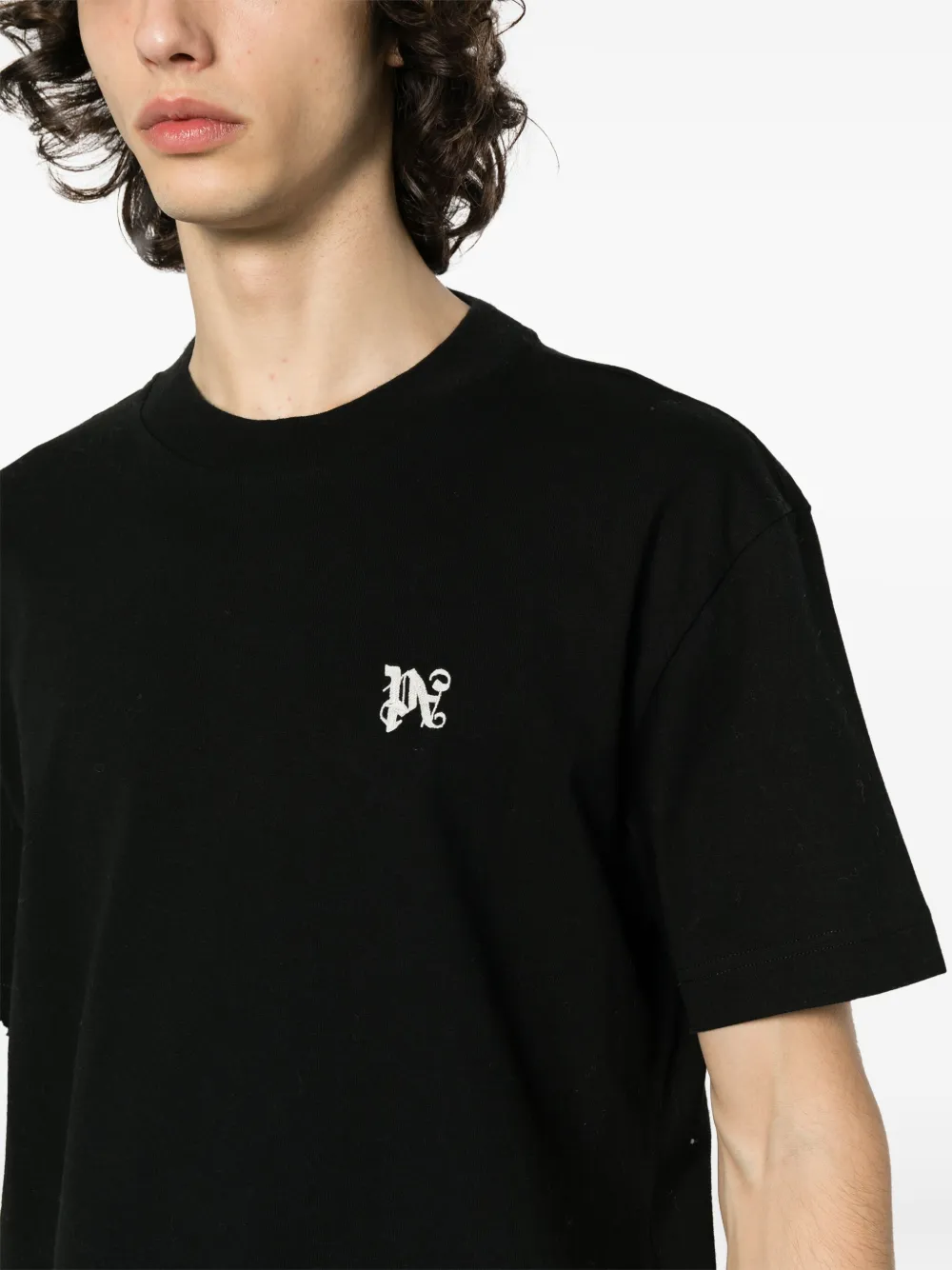 Palm Angels Monogram Embroidered T Shirt Pack Of Three Farfetch