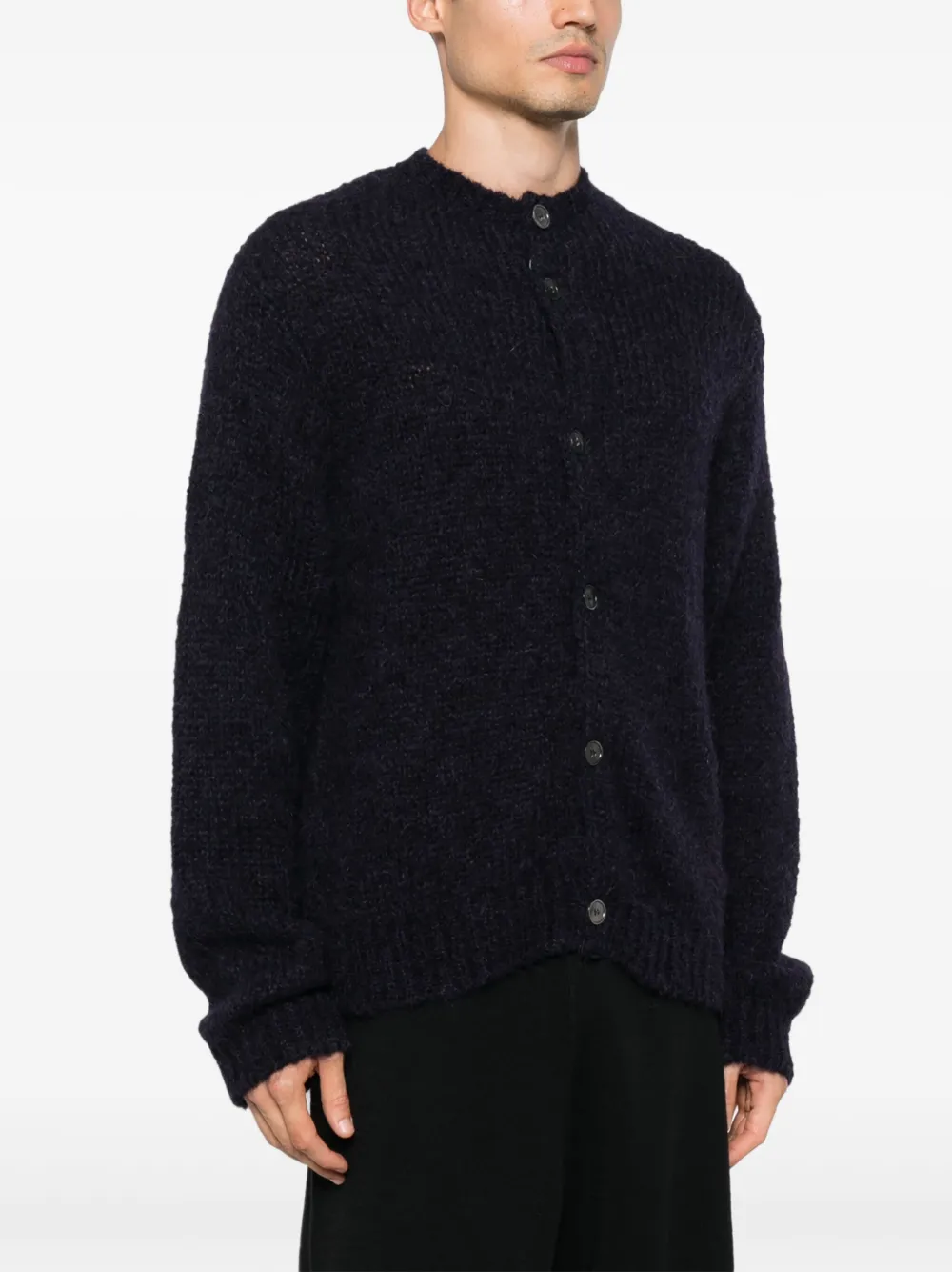 OUR LEGACY Chunky Knit Crew Neck Cardigan Farfetch