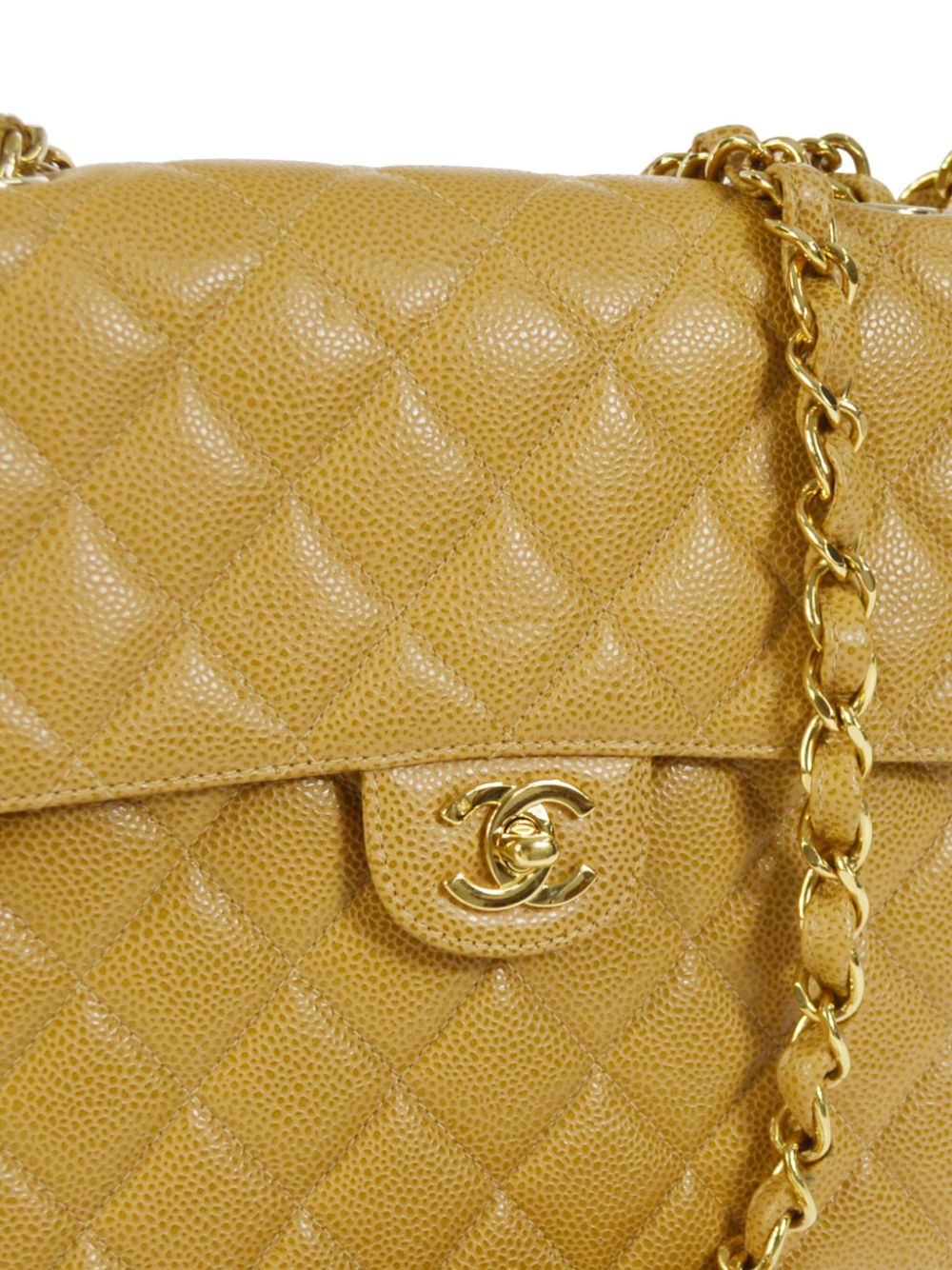 Chanel Pre Owned Jumbo Classic Flap Shoulder Bag Neutrals Farfetch