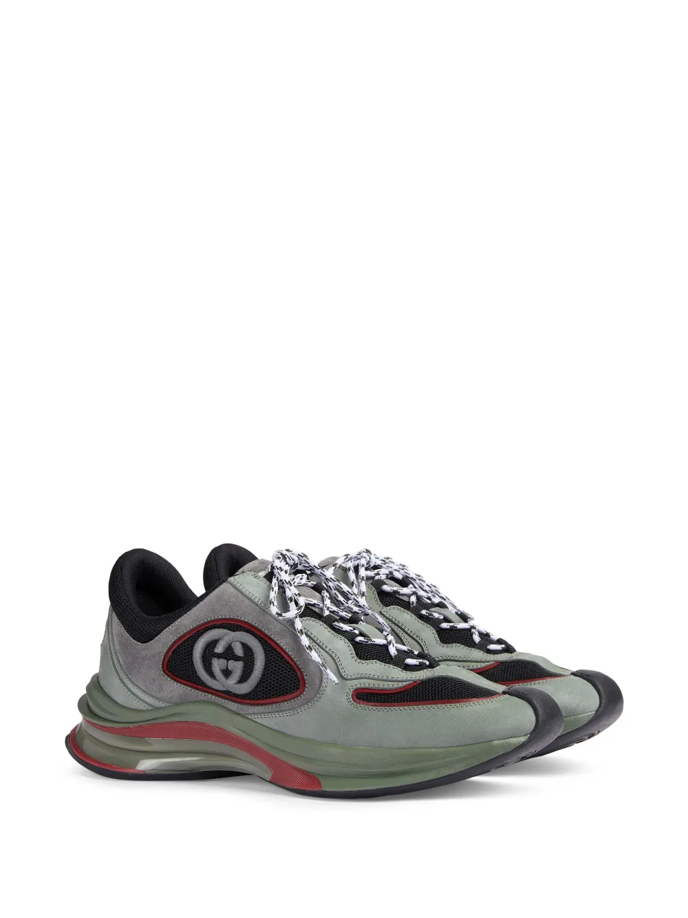 Gucci Run Lace Up Sneakers Farfetch