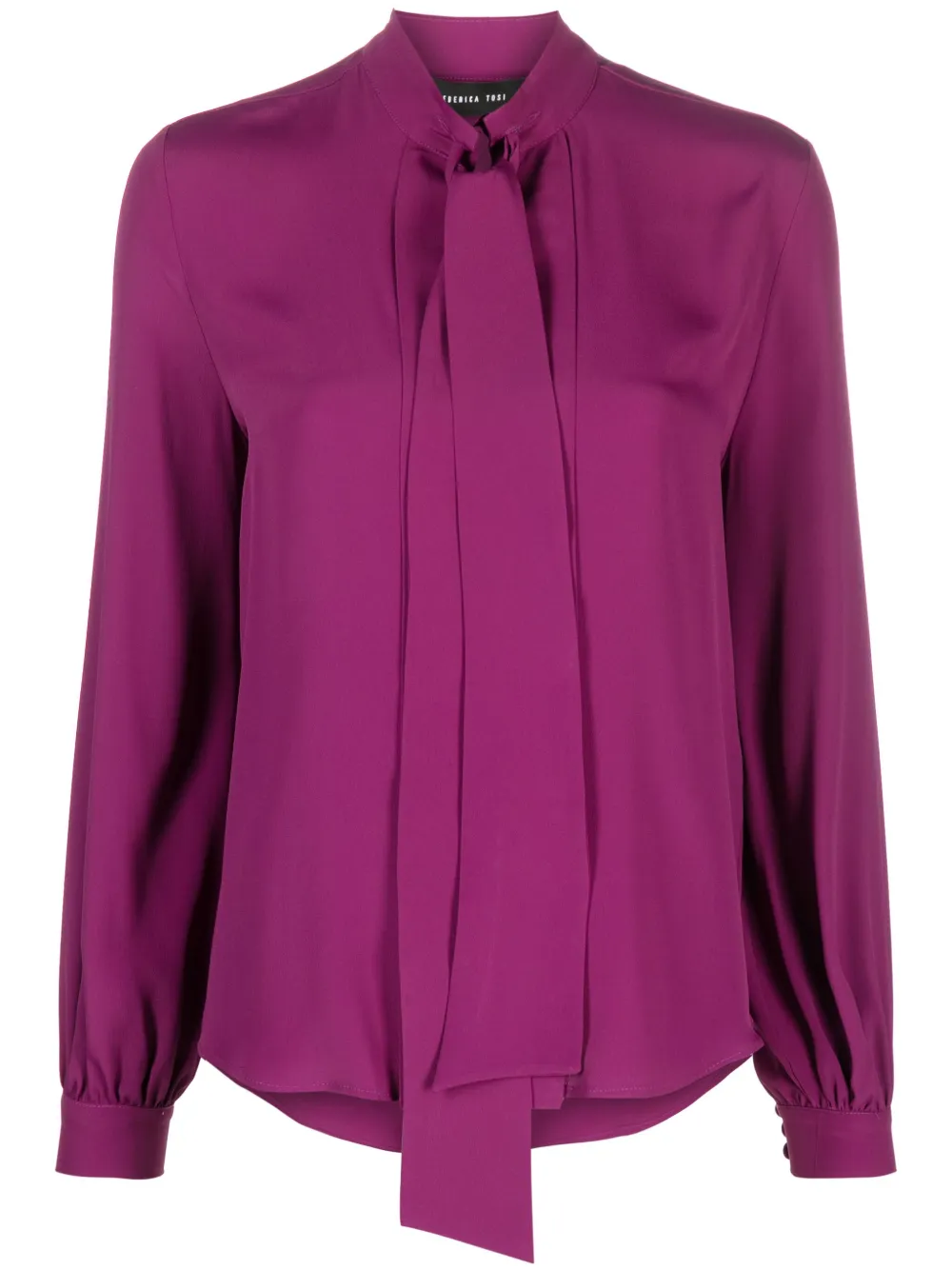 Federica Tosi Pussy Bow Silk Blend Blouse Farfetch