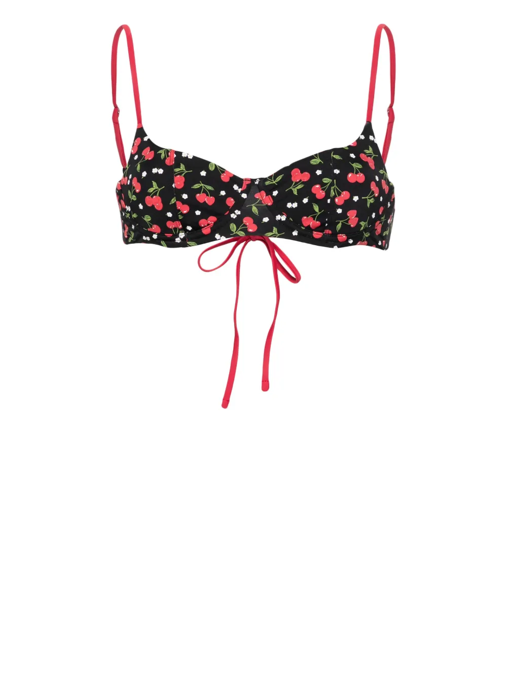 Frankies Bikinis Cola Cherry Print Bikini Top Farfetch