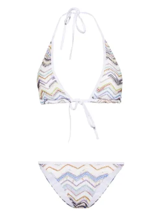 Missoni Zigzag Woven Lurex Bikini Farfetch