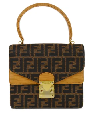 Fendi Pre Owned 1990 2000s Zucca Canvas Handbag Farfetch