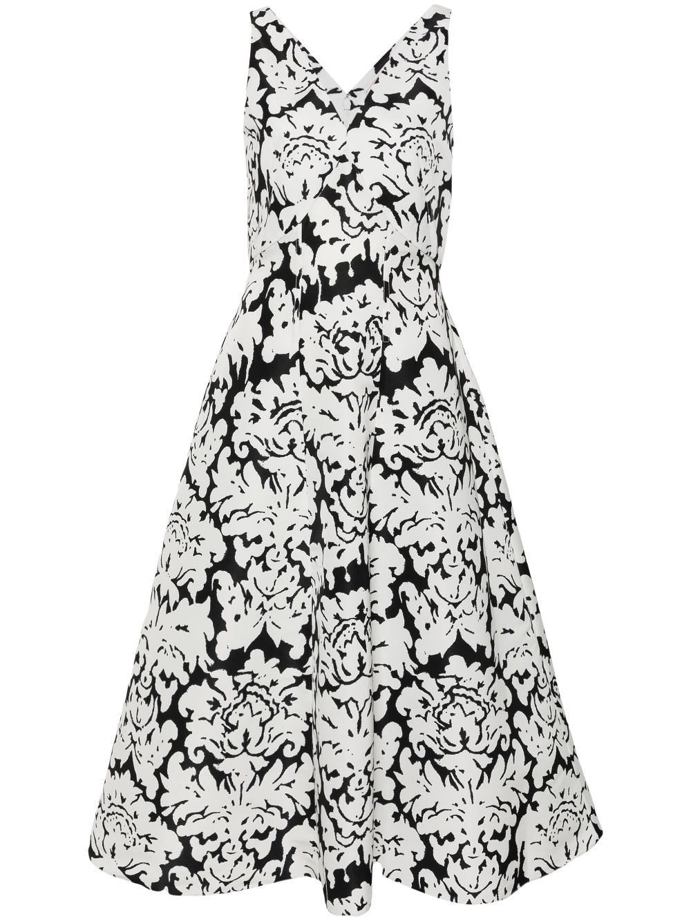 Alexander McQueen Damask Midi Dress Black FARFETCH TR