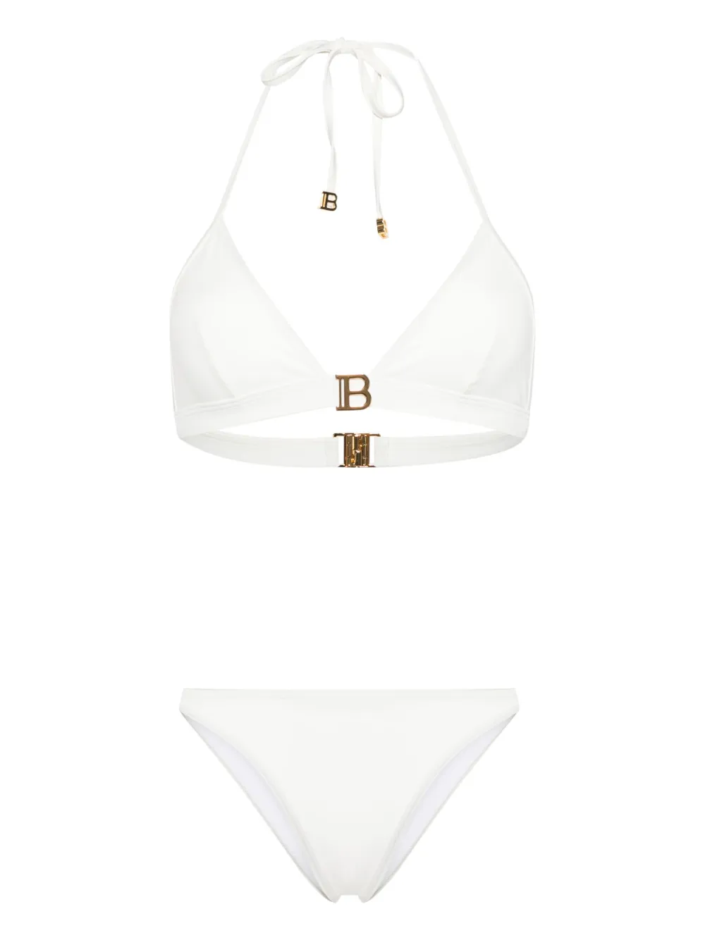 Balmain Logo Plaque Bikini Farfetch