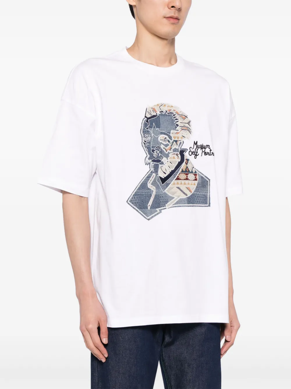 Musium Div Van Gogh Motif Cotton T Shirt White Farfetch