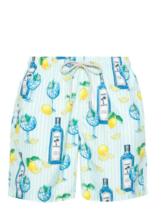 MC2 Saint Barth Lighting Graphic Print Swim Shorts Farfetch