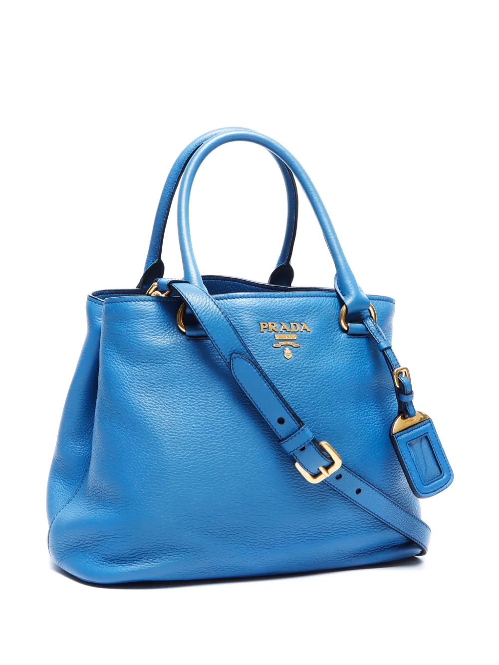 Prada Pre Owned Daino Two Way Bag Blue Farfetch