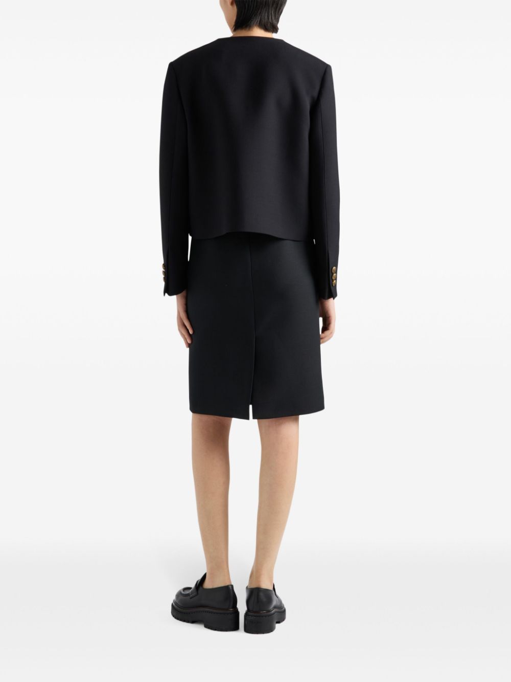 Prada Tricotine Skirt Black FARFETCH