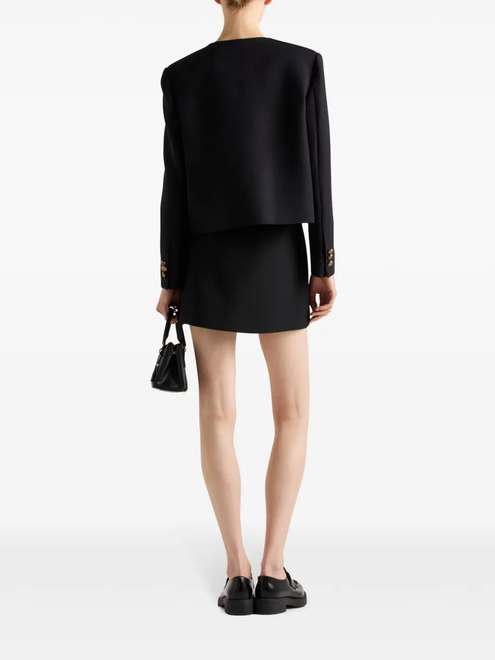 Prada Tricotine Miniskirt Black FARFETCH UK